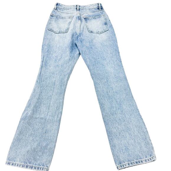 Lovers and Friends High Rise Rigid Slim Straight Button Fly Denim Jeans Size 24 - Picture 3 of 10
